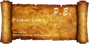 Pinkas Endre névjegykártya