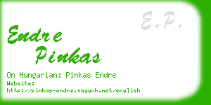 endre pinkas business card